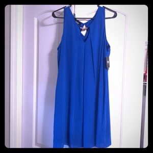 NWT layered blue chiffon cocktail dress, XL